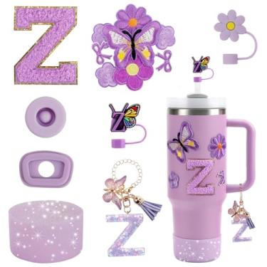 Imagem de Conjunto de acessórios de copo de 15 peças para copo Stanley Cup 850 g 1,134 g copo com alça, incluindo capa de canudo de silicone e bota, tampa à prova de derramamento, pingentes Stanley, pingente de