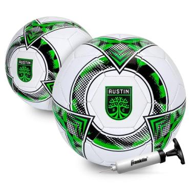 Imagem de Bola de futebol Franklin Sport MLS Austin FC - Bola de futebol tamanho 5 oficial - Tamanho regulamentado + bola de futebol com peso para crianças + adultos - Bola de futebol para meninos + meninas -