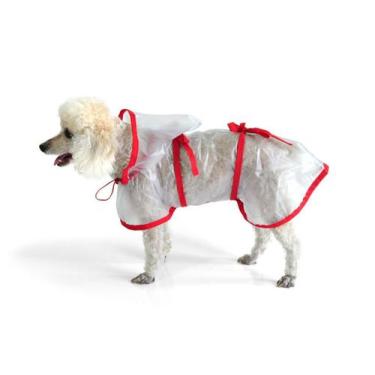 Imagem de Capa de Chuva para Cachorro e Gato Pet - Bichinho Chic, Vermelho, 3