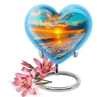 Imagem de Yatskia Urnas funerárias de praia para homens adultos cinzas, mini urnas para cinzas humanas, (pacote com 1, 7 cm)