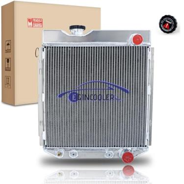 Imagem de EGINCOOLER Radiador de 4 fileiras para Ford Cometa Falcon Ranchero Mustang 1960-1966 260 289 V8 AT MT 60-66 61 62 63 64 65 Todo em Alumínio
