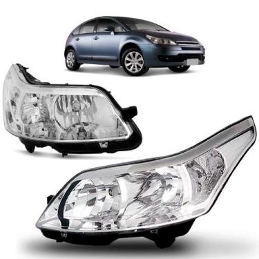 Imagem de Par Farol C4 Pallas 2004 A 2011 Hatch Eletrico Com Motor - DEPO