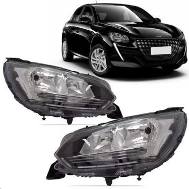 Imagem de Par Farol para Peugeot 208 2020 a 2024 3 Furos - SP ACESSÓRIOS