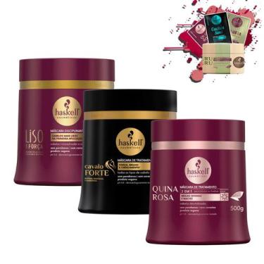 Imagem de Kit Máscaras Haskell Cronograma Capilar Cabelos Alisados 500