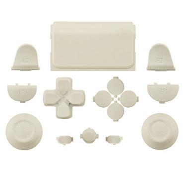 Imagem de WPS Touch Pad Thumbsticks Dpad Home conjunto completo de peças de substituição para PS4 PlayStation 4 Dualshock 4 Controller Shell (para controladores GEN 1), Branco