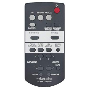 Imagem de Controle remoto substituído FSR71-ZK72120 adequado para sistema de barra de som Yamaha YAS-203 YAS-CU203 NS-WSW41 YAS-Q203 YAS-103 ATS-1030 YAS-93 YAS-203BL YAS-207 YAS103 ATS103 0 YAS-108 YAS-105