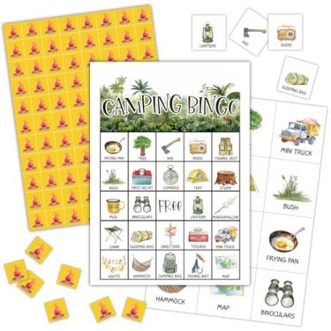 Imagem de BSNZZIO Camping Bingo Games, 24 Players Bingo Cards, Campground Activity for Family Friends, Vacation Gifts for Adult Teenager, Camping Games Camping Party Game Bingo Supplies -02