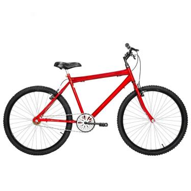 Imagem de Bicicleta Masculina Aro 26 Mtb Alumínio Colorido Cor Vermelha E Preta