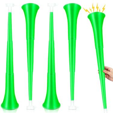 Imagem de Sosation 4 Peças De Buzina De Estádio Dobrável De 24 Polegadas Vuvuzela Buzina De Trompete De Plástico Buzina De Sopro Para Eventos Esportivos Jogos De Formatura Esportes Escolares Suprimentos Para Fe