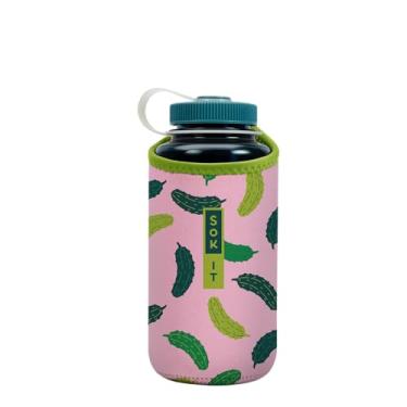 Imagem de Sok It BotlSok Capa de neoprene isolada para garrafa de água (Pickle Me Pink, serve para 946 ml Nalgene)