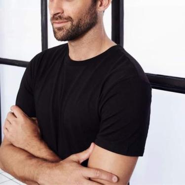 Imagem de Camiseta preta algodão fio trinta penteado  - Silva camisetas 