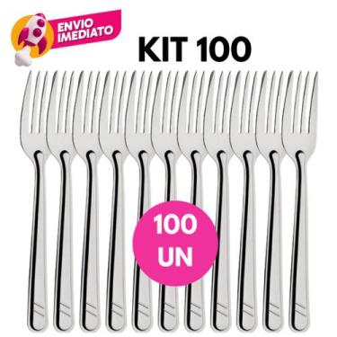 Imagem de Kit Garfo Mesa Churrasco Inox Conjunto Jogo Talher Jantar Refeição Dia