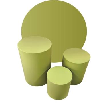 Imagem de kit Capa Trio de Cilindro + Painel 1,50m Decoração Festa - multicolorido Organização de Decoração para Festas(VERDE CHÁ)