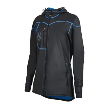 Imagem de SCUBAPRO Casaco de cruzeiro feminino para esportes aquáticos, à prova de vento e resistente à água com forro de lã, pequeno, azul