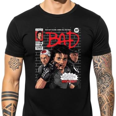 Imagem de Camiseta Michael Jackson Bad Retrô Gibi Exclusiva Vintage - NoBrand, P