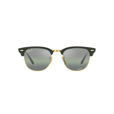 Imagem de Óculos de Sol Ray-Ban Polarizado Clubmaster 0RB3016 1368G4 Tam 51 / Verde/Ouro - Lentes Verde Espelhado