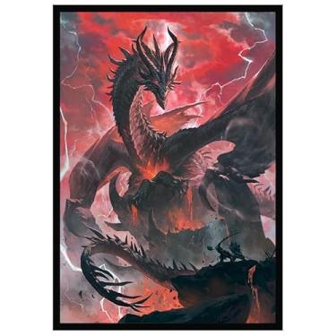 Imagem de Fantasy North - Kaverax - The Cruel - Dragon Series - 100 capas de cartas TCG foscas texturizadas - serve para Pokémon Magic MTG Commander e outros jogos de cartas - Mangas de baralho
