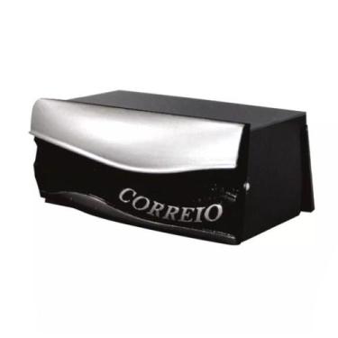 Imagem de Caixa Correio Muroembutir Preto Moderna Sofisticada 30x25x12 - Nossa K