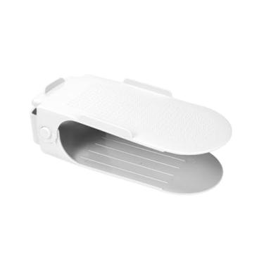 Imagem de Kit Organizador De Sapatos ReforçAdo (10 Ou 20 Unidades) - Com 3 Alturas ReguláVeis, Para TêNis E Saltos(Branco,20)
