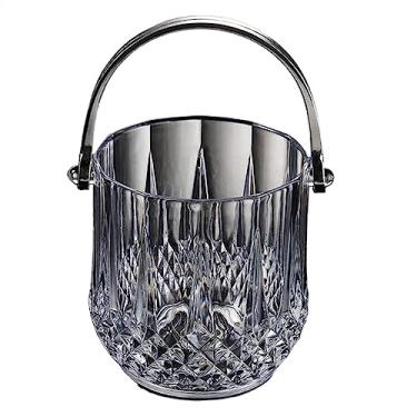 Imagem de FTOQWZXV Balde de gelo transparente balde de plástico para bebidas, balde de água, champanhe, cerveja, vinho, garrafa de vinho, restaurante, champanhe, taberna, bar, suprimentos