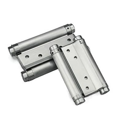Imagem de Dobradiças de mola de aço inoxidável de porta aberta dupla para interior silencioso rolamento automático fechar a dobradiça da porta ferramenta acessório 1 peça (A2)
