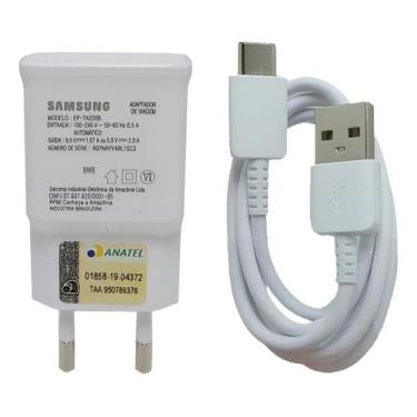 Imagem de Carregador Celular Samsung Usb C A52 A30 A54 Turbo Cor Branco
