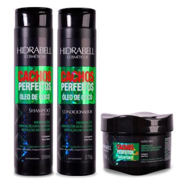 Imagem de Kit Cachos Perfeitos Tamanho Viagem Hidratação Óleo de Coco Definição 