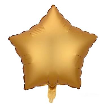 Imagem de BALAO CROMADO ESTRELA C/CANUDO DOURADO 10" C/ 6 UNIDADES