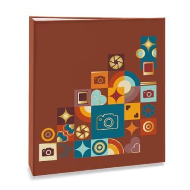 Imagem de Álbum de fotos Ical, encadernação fichário, 30 pág. papel branco adesivado c/película, para colar fotos de vários tamanhos - linha Autocolante Retrô Magnético - modelo flash retrô - 603