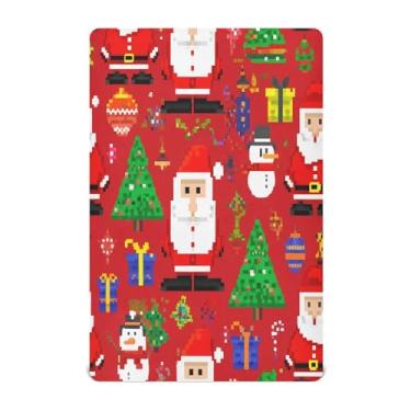 Imagem de JUZIHAI Lençol de berço 99 x 68,5 cm, elementos natalinos, macio, respirável, elástico para meninos e meninas, lençol de brincar para berço padrão e cama de criança pequena