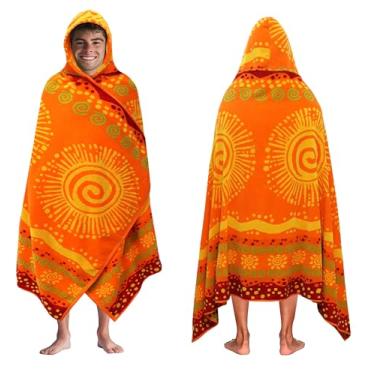 Imagem de COTTON CRAFT Toalha de praia com capuz - Toalha de praia extragrande XXL 85x84 com capuz para adultos - The Big Kahuna toalha de praia extra grande de 2,8 m - Grande e alta macia 100% veludo de