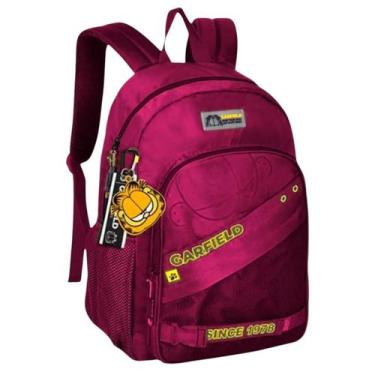 Imagem de Mochila de Costas Garfield Clio Com Chaveiro, Rosa, UN