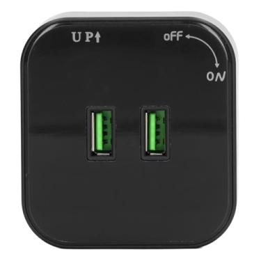 Imagem de Acouto Adaptador de Tomada de Extensão Sem Fio USB Dupla para Montagem Versátil de Solução de Energia 110-250V