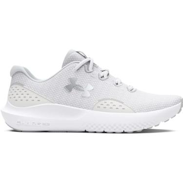 Imagem de Under Armour Tênis de corrida feminino Charged Surge 4, (100) Branco/Cinza distante/Prata Metálica, 35