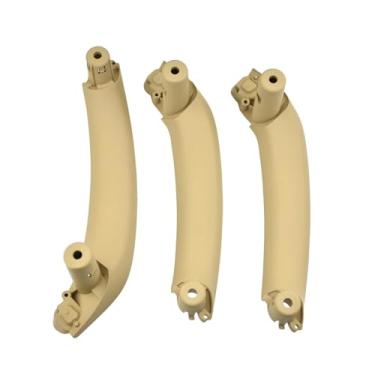 Imagem de Compatível Com BMW X3 X4 F25 F26 2010-2017 Auto Esquerda Direita Maçaneta Da Porta Interna Maçaneta Do Painel Da Porta Interna Puxar Guarnição Da Tampa 51419209213 51419209214(RHD Beige 3pcs)