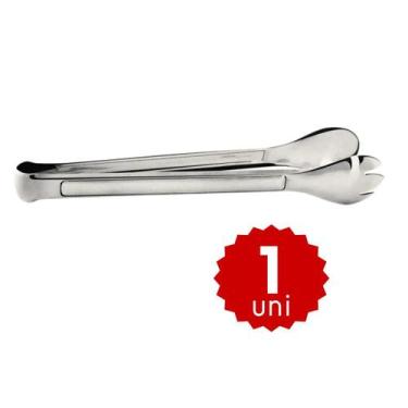 Imagem de Kit Pegador Multiuso Pinça em Inox 29cm para Salada Carne Pão Salgado 