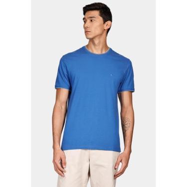 Imagem de Camiseta Aramis Básica Friso na Gola Royal Com Cinza-Masculino