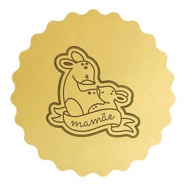 Imagem de Cortador Biscoito Animal Mamãe Cervo com Filhote - DOCEIMPRESSO,  12cm