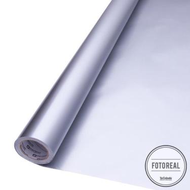 Imagem de Adesivo para móveis Brilhante Prata 1,00m - TaColado, 1,00 x 1,00m