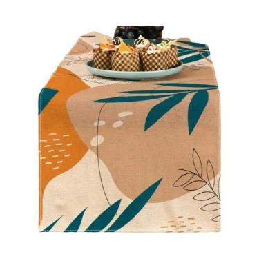 Imagem de Caminho De Mesa Boêmio De Linho Para Decoração De Cozinha E Feriados -