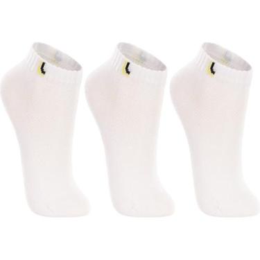 Imagem de Meia Kit 3 Pares Infantil Unissex Casual Dia a Dia Cano Curto em Algod