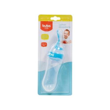 Imagem de Colher Dosadora Bebê Buba 90ml Silicone Livre de BPA Azul, Azul