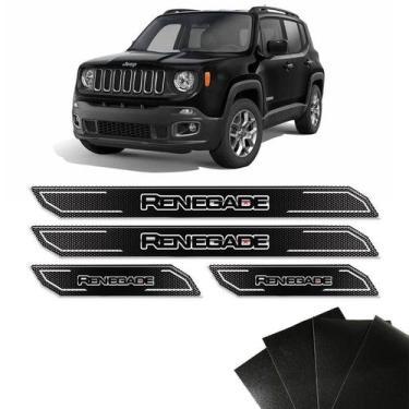 Imagem de Kit Soleira Diamante Jeep Renegade 2016/2018 E Protetor de Porta - SPO