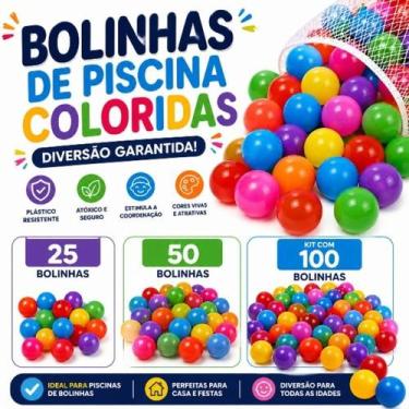 Imagem de Bolinhas para Piscina Infantil Coloridas 25 50 ou 100 Unidades Plástic