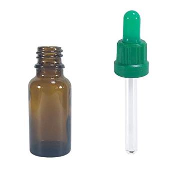 Imagem de Frasco de Vidro Âmbar 20ml conta gotas (20 Peças) Cor:Verde Folha