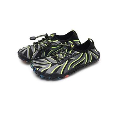 Imagem de Bestgift Men/Women's Wide Toe Minimalist Trail Running Shoes Green Streak 41