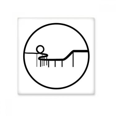 Imagem de Montanha russa, contorno do parque de diversões, azulejo de cerâmica, decalque brilhante, pedra adorna de tijolos esmaltados