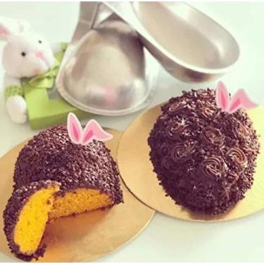 Imagem de Kit 2 Formas Ovo Pascoa Mini 7x2cm em Alumínio