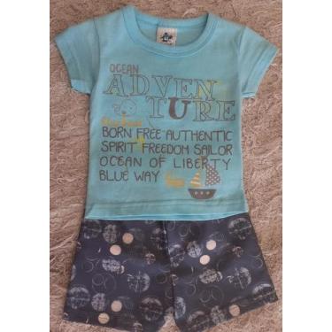 Imagem de Conjuto Infantil, Camiseta Malha E Bermuda Tectel Estampado - Andritex