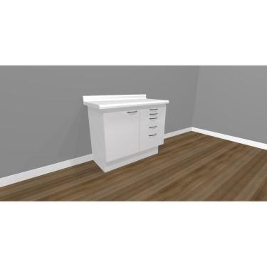 Imagem de Balcão Clinico Odontológico Duplo Com Pia